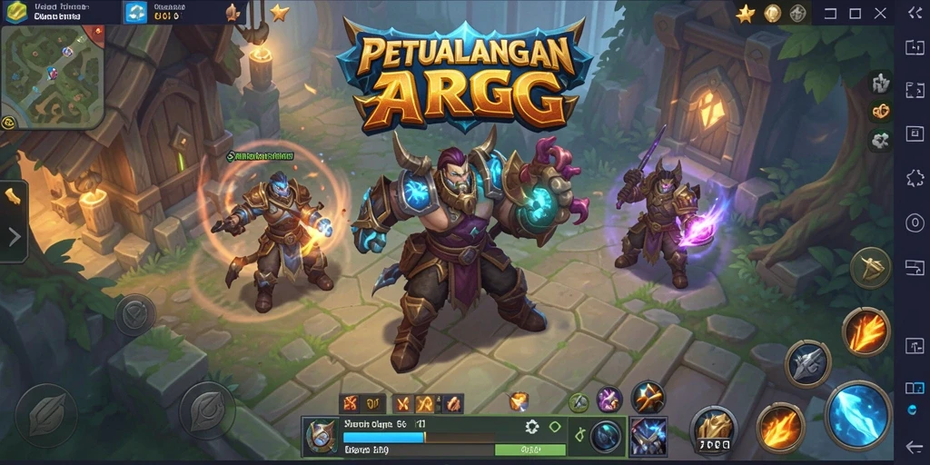 Tangkapan layar gameplay <strong>6CF</strong> menampilkan pertarungan seru di dunia fantasi.