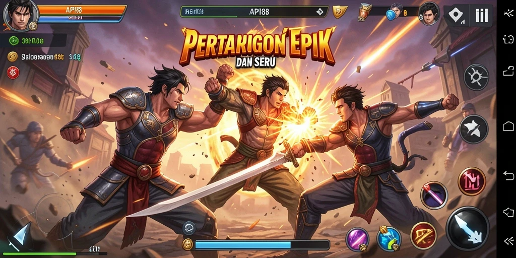 Screenshot menunjukkan pertarungan seru di API88.