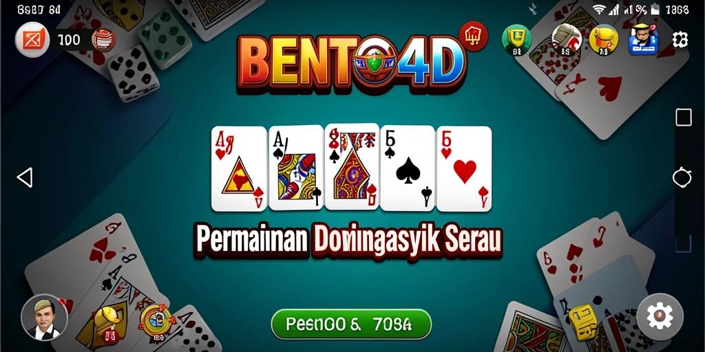 Screenshot gameplay BENTO4D yang menampilkan keseruan permainan domino.