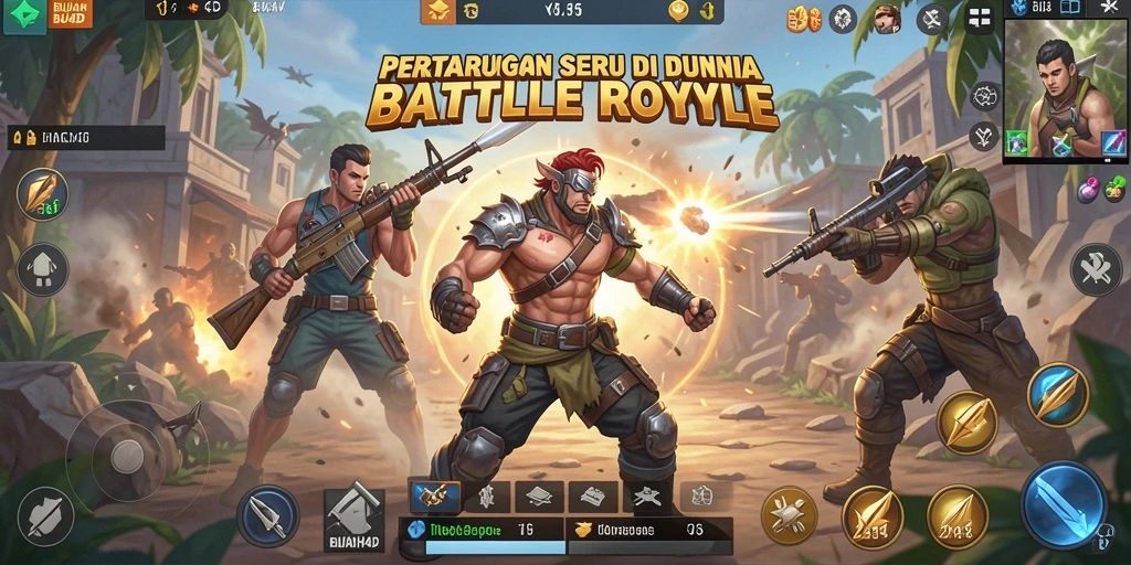 Tampilan gameplay BUAH4D yang mendebarkan di medan pertempuran.