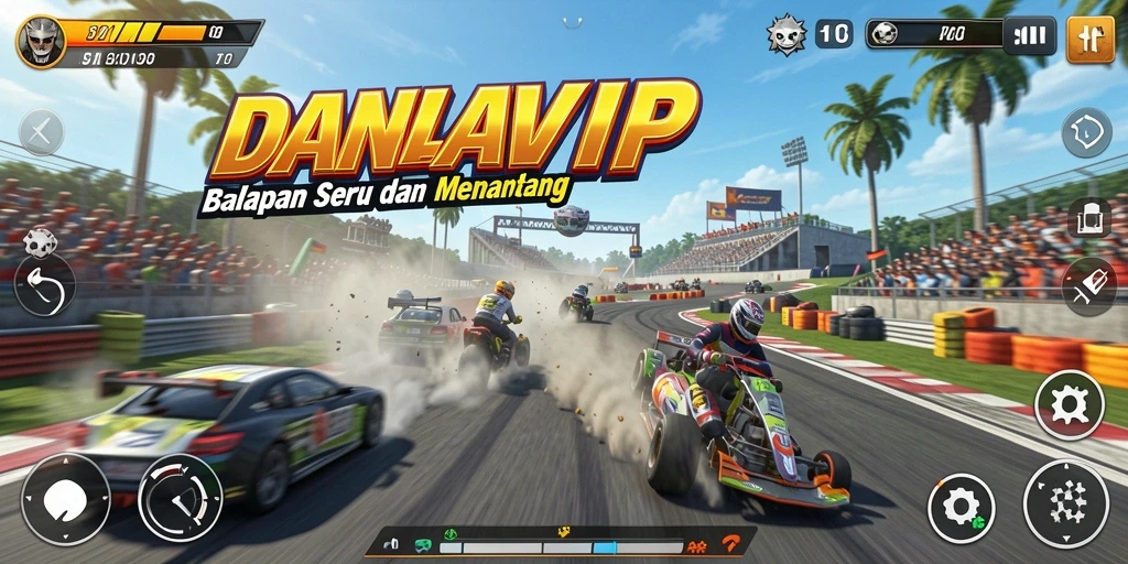 Tampilan menegangkan dari aksi balap di DANAVIP.