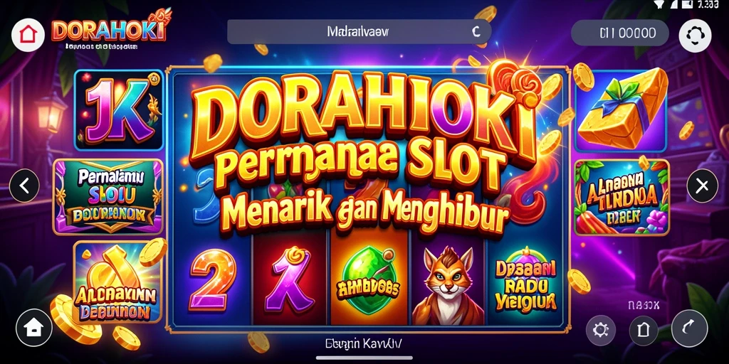 Screenshot DORAHOKI menampilkan gameplay Slot yang menarik dan penuh warna.