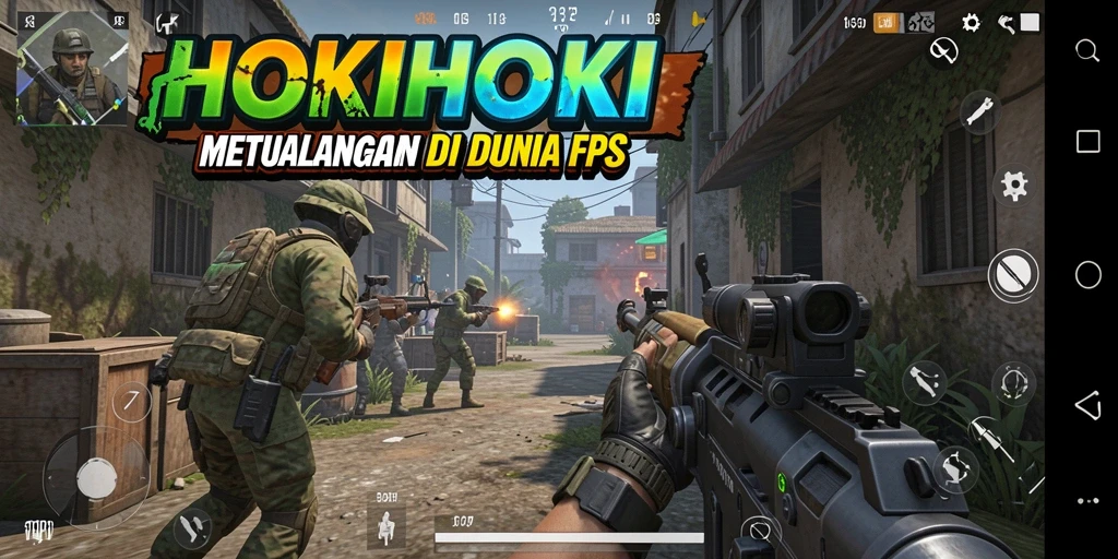 Tangkapan layar menampilkan aksi intens dari game FPS HOKIHOKI.