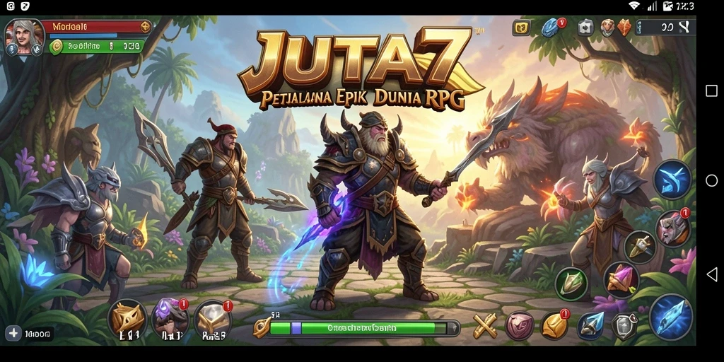 Tampilan gameplay RPG yang menarik dan mengasyikkan di JUTA7.