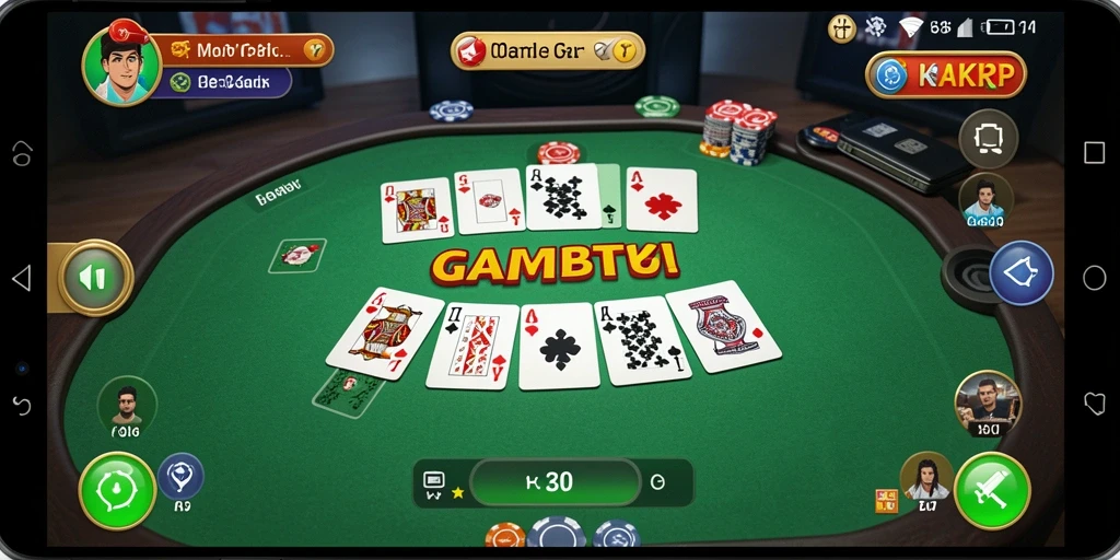Gameplay seru KAKRP menampilkan pemain berkompetisi dalam Gaple.