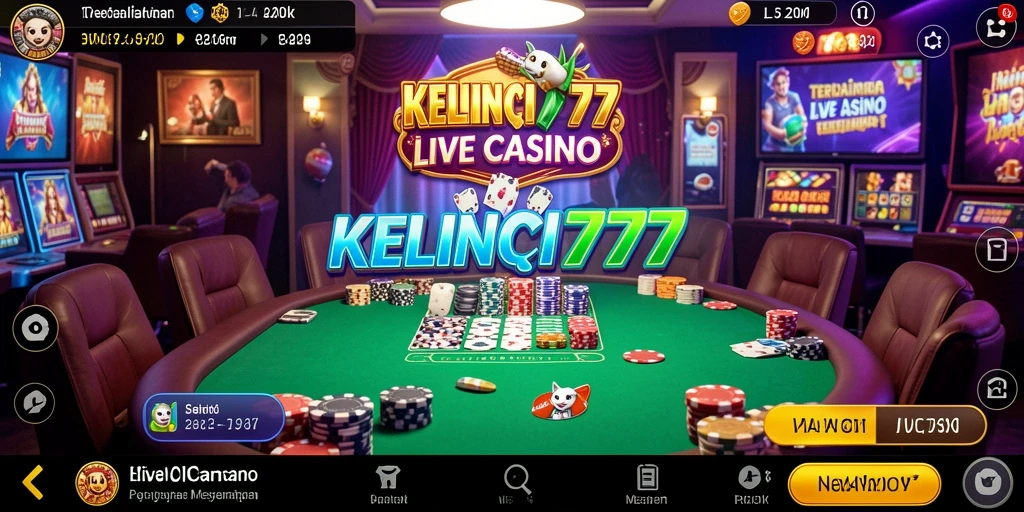 Gameplay KELINCI777 yang seru dengan dealer langsung di Live Casino.