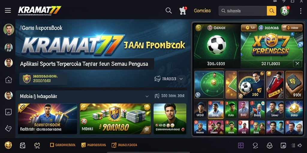 Screenshot gameplay KRAMAT77 dengan tampilan taruhan olahraga yang menarik.