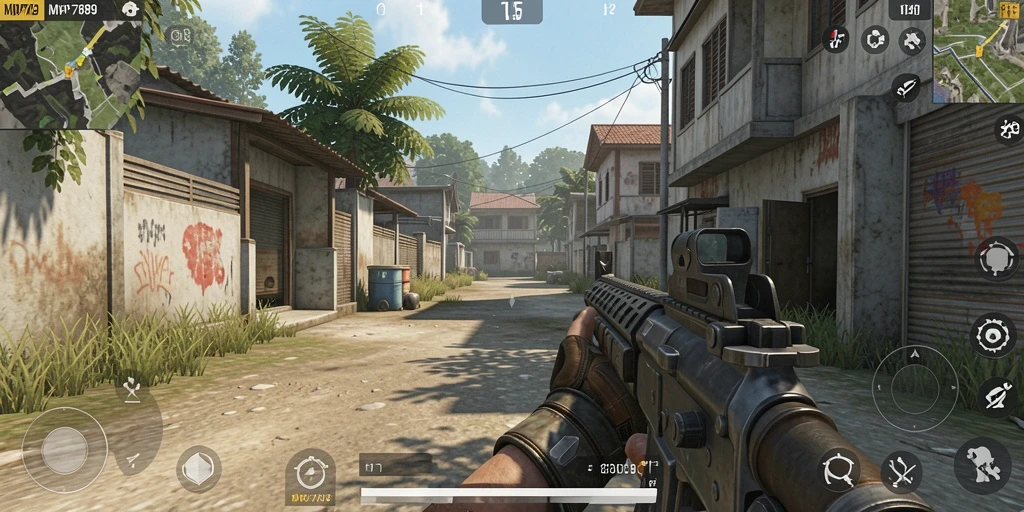 Tampilan gameplay mendebarkan dari MVP789 saat pemain bertarung di arena TPS.