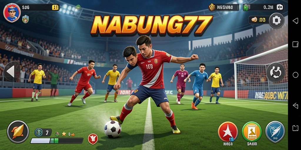 Tampilan gameplay seru NABUNG77 dalam aksi olahraga.