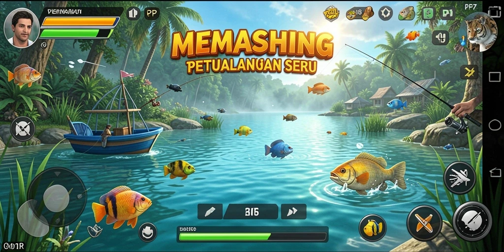 Gameplay PP7 yang memukau dengan aksi memancing yang mendebarkan.