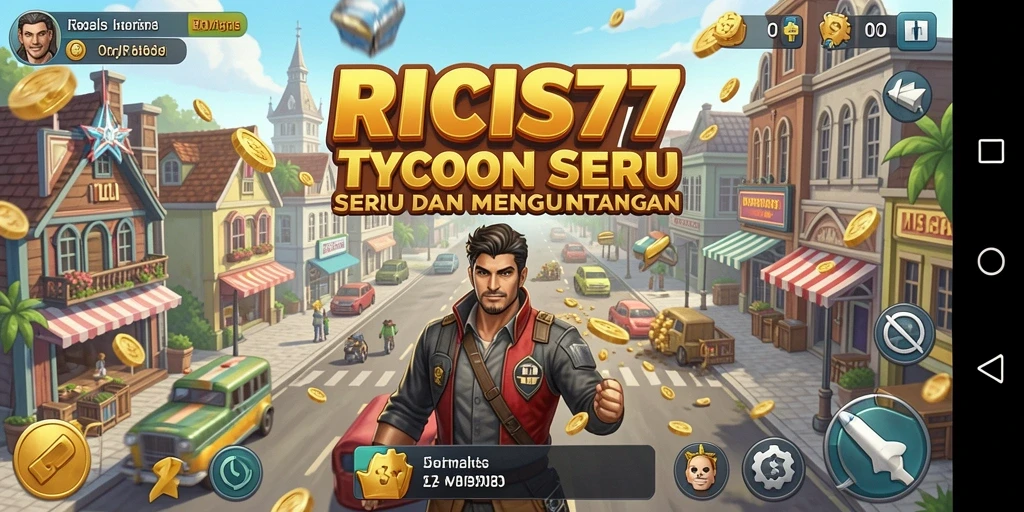 Tangkapan layar dari RICIS77 menampilkan aksi seru dalam permainan Tycoon.