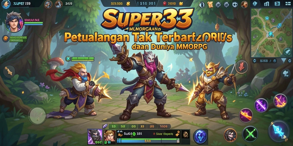 Tampilan gameplay SUPER33 dengan aksi petualangan yang mendebarkan.